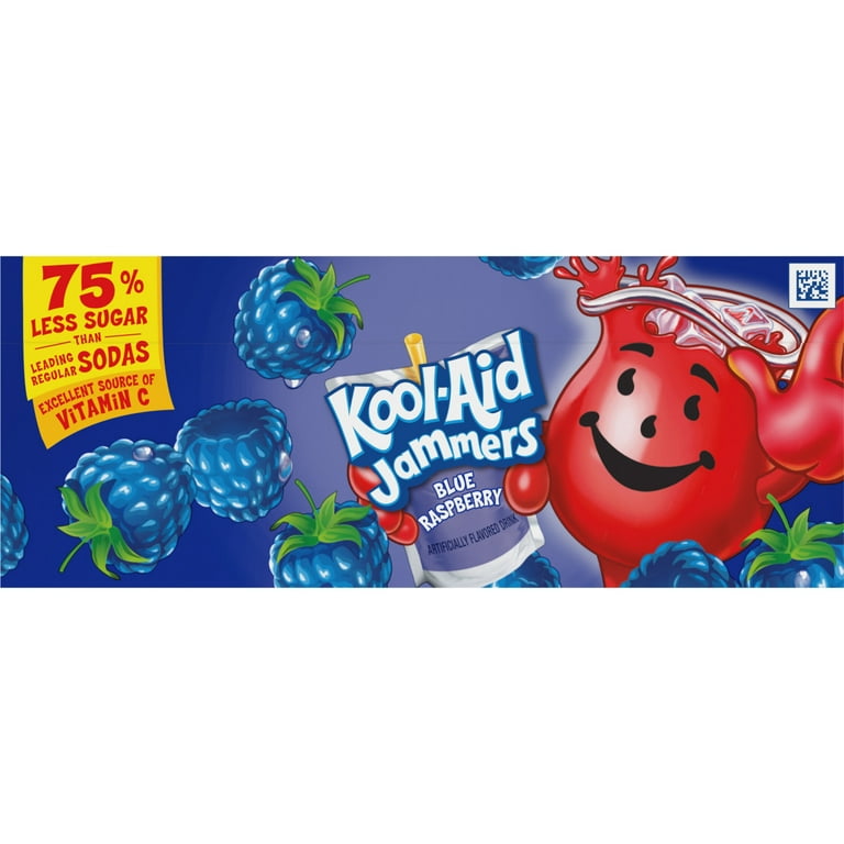 4 pack) Kool-Aid Jammers Blue Raspberry Flavored Drink, 10 Ct Box