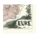 thumbnail image 2 of Historic Map - Eure Department France - Migeon 1869 - Vintage Wall Art, 2 of 4
