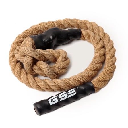 GSE Games & Sports Expert Gym Sisal Climbing Rope, Heavy Workout Rope for Indoor/Outdoor Workouts, Great for Climbing Exercises, Strength Training - 6 Feet
