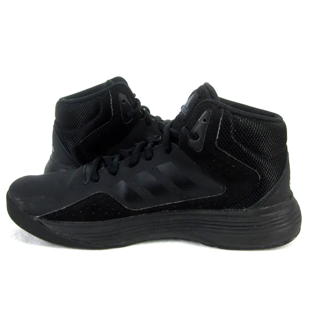 Ad-id-as Men's Cloudfoam AW4793 Black Lace-Up Sneaker Shoes Size 6 Black Trefoil