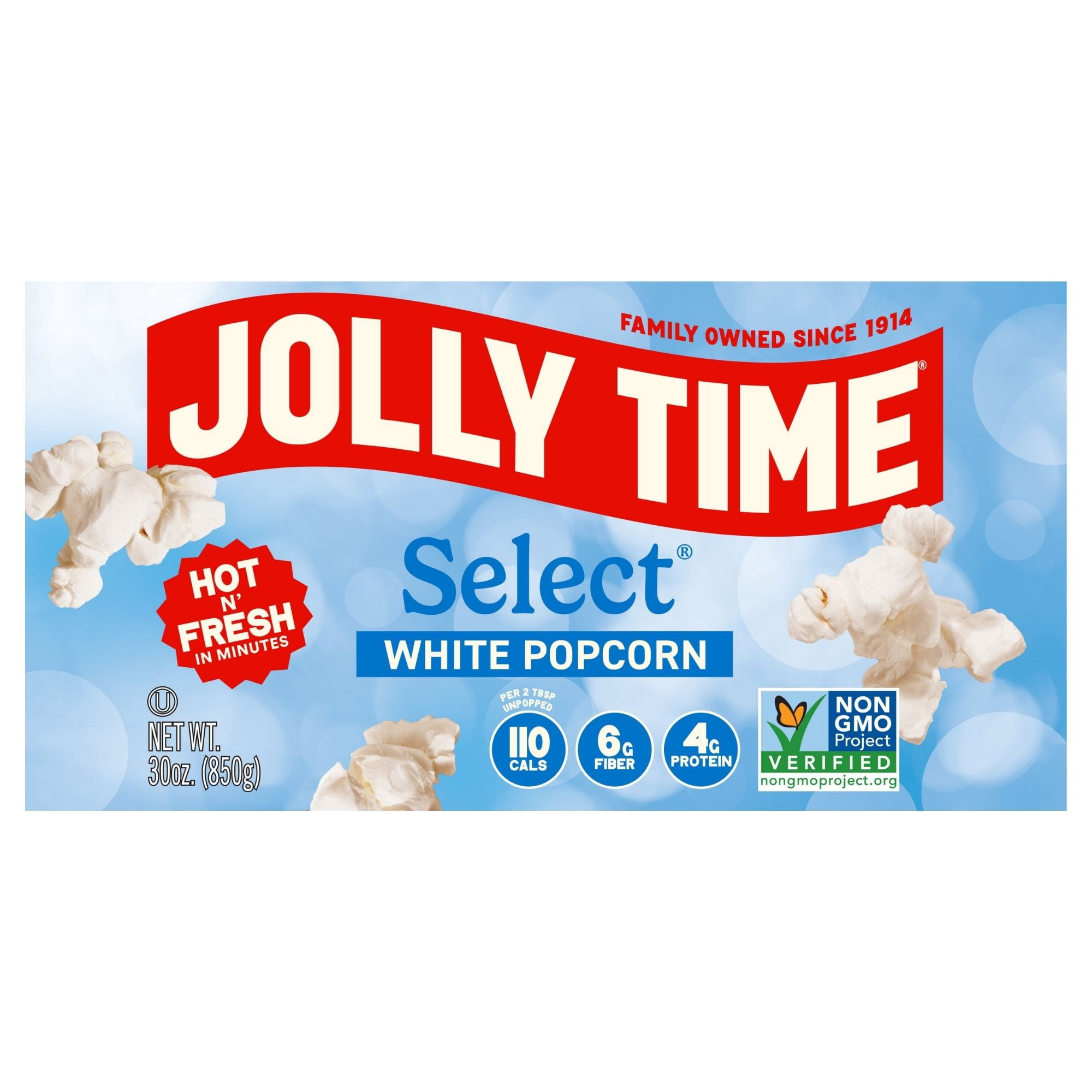 Jolly Time White Unpopped Popcorn Kernels 30 oz Whole Grain