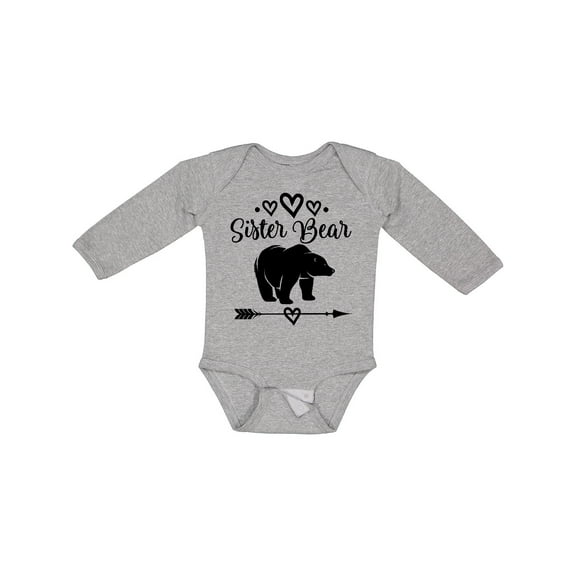 Inktastic Sister Bear Native Arrow Girls Long Sleeve Baby Bodysuit
