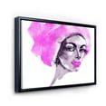 thumbnail image 3 of Designart 'Afro American Pink Woman Fashion Portrait' Modern Framed Canvas Wall Art Print, 3 of 5
