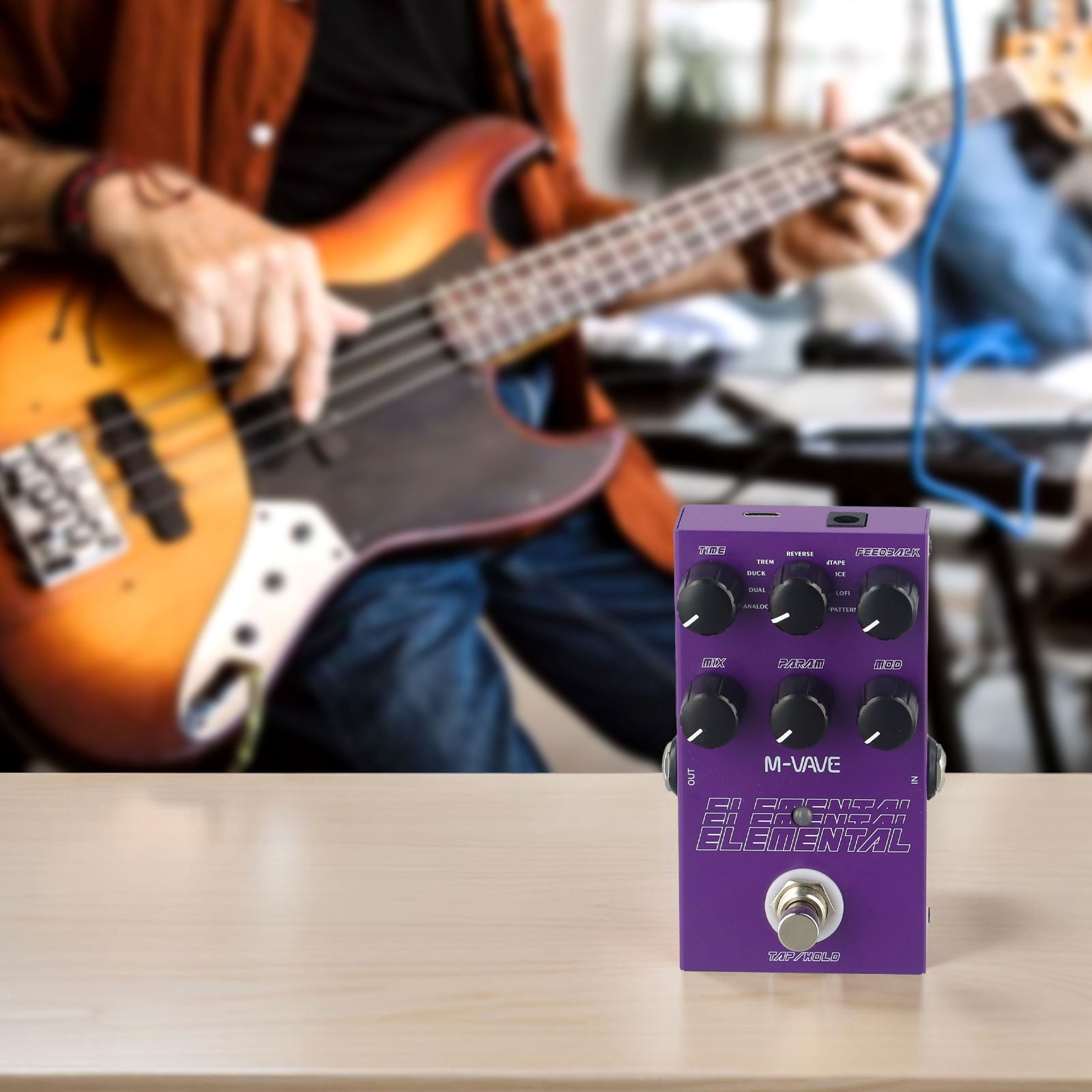 For M-vave Digital Delay Pedal 9Different Guitar Effect Supporr For TAP HOLDMode