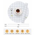 thumbnail image 6 of 15 Inch Round Placemats Set of 4, Spring Daisy Floral Non Slip Heat Insulation PP Table Mats, Yellow Plaid Summer Botanical Washable Place Mats for Kitchen Dining Party Table Decor, 6 of 7