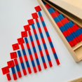 thumbnail image 2 of 2 Sets Montessori Numerical Rods Number Tiles- Homeschool Classroom - Math Counting Sensory Wooden Toy - STEM Preschool Toddler Kindergarten, 2 of 7