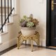 thumbnail image 4 of Soporte para plantas de hierro forjado, suelo de pie, portamacetas interiores exteriores de un solo nivel, estantería metálica, balcón, salón, decoración del hogar, 4 of 6