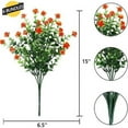 thumbnail image 5 of 12 Bundles Artificial Flowers Fake Boxwood Shrubs UV Resistant No Fade Faux Greenery Faux Plastic Lotus for Home Garden Hanging Planter Indoor Porch Patio Office Wedding Decoration (Orange Red), 5 of 7