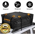 thumbnail image 1 of Cargo Bag, Rooftop Rack Carrier 100% Waterproof 15 Cubic feet for Cars, Vans or SUVs 95x95x46cm (Black), 1 of 8