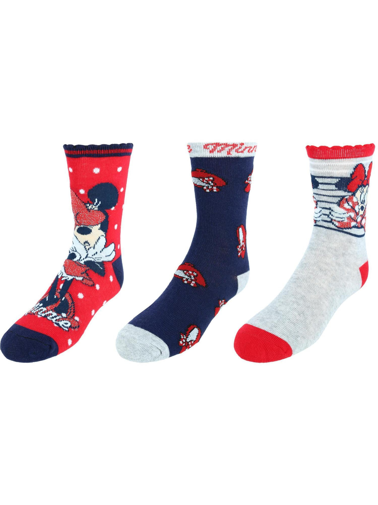 Minnie Mouse Girls Toddler 5 Pack Crew Socks 