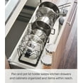 thumbnail image 2 of Yamazaki Home Adjustable Pot Lid Organizer, Black, Steel, Minimal Assembly, 2 of 7