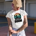 thumbnail image 2 of Retro Duck Duck Boom, Hunting Enthusiast or Hunter, White T-Shirt, Small, 2 of 5