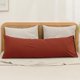 thumbnail image 1 of Chenchen 100% Washed Cotton Pillowcase for Hair and Skin Linen Feel Soft Comfortable Breathable 1 Pcs Pillow Case with Envelope Closure Solid Burnt Brick Red Body 20x54 Inches, 1 of 1