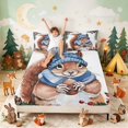thumbnail image 3 of Erosebridal Squirrel Queen Sheets for Boys Girls, Cozy Winter Queen Sheet Sets, 4-Piece 1 Flat Sheet 1 Fitted Sheet and 2 Pillowcases, 3 of 6