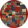 thumbnail image 1 of Ahgly Company Machine Washable Indoor Round Contemporary Army Brown Area Rugs, 7' Round, 1 of 7