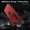 thumbnail image 4 of Allytechgroup Lightweight Case for Samsung Galaxy S21,Rotatable Ring Kickstand,Sliding Lens Cover,Enhanced Camera & Screen Full Body Protection Shockproof Case for Samsung Galaxy S21, Red, 4 of 6