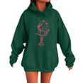 thumbnail image 1 of Chandail à Capuche pour Femmes Élégant Basique Manches Longues Col Rond Décontracté Doux Confortable pour l'Hiver, 1 of 5