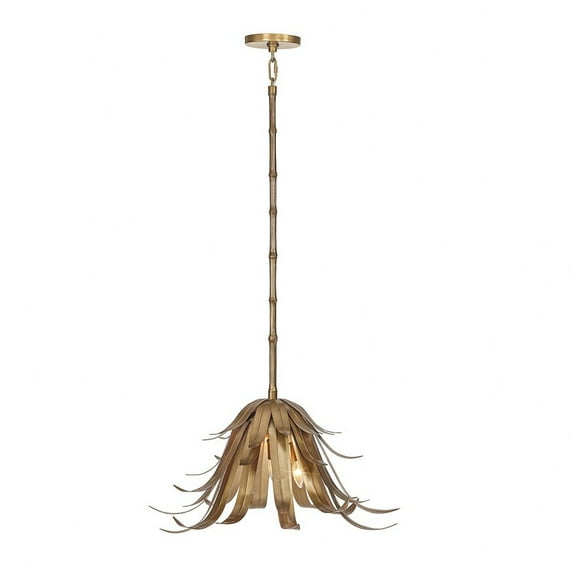 46431-011-Eurofase Lighting-Kagra - 3 Light Pendant In Modern Style-14.5 Inches Tall and 24 Inches Wide-Brass Finish