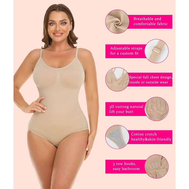 MANIFIQUE Shapewear Bodysuit for Women Tummy Control Body Shaper