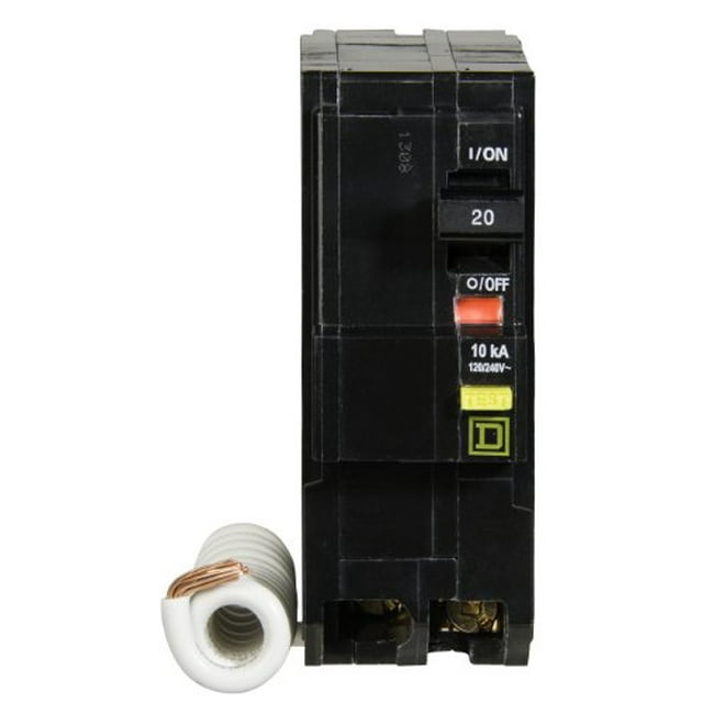 Square D QO220GFICP QO Qwik-Gard 20-Amp Two-Pole GFCI Breaker