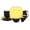 Black & Yellow, variant on Stoneware Square 16pc Dinnerware Set, Matte Yellow