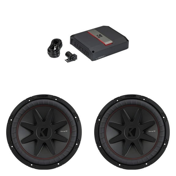 Kicker 12 Inch CVR Woofer Includes (2) 52CVR124 Package with 51LX8501 Amplifier