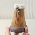 thumbnail image 5 of ZACPNCV Kids Winter Snow Boots Boys Girls Warm Faux Fur Lined Suede Ankle Booties Water-Resistant Non-Slip for Toddler Brown, 5 of 8