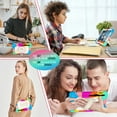thumbnail image 6 of Shockproof Case for Galaxy Tab S7 FE/Tab S8+ Plus/ Tab S7+ Plus, Rugged Hybrid Protection Kids Friendly Detachable Shoulder Strap/ Hand Strap Rotating Kickstand Bumper Cover, Colorful, 6 of 7