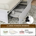 thumbnail image 2 of Brafab Queen Bed Frame with Headboard & 4 Underbed Storage Drawers, Platform Bed, Sturdy Wooden Frame, No Box Spring Needed, Easy Assembly Low Profile Modern Bedroom Furniture, 2 of 9