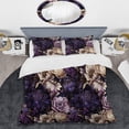 thumbnail image 2 of Designart "Moody Shadowed Blossoms" Purple Floral Bedding Covert Set - Cottage Bed Set With 2 Shams, 2 of 5