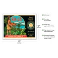 thumbnail image 2 of Ka-La The Sun Brand - Hawaiian Girl holds Basket of Fruit - Packed by Honolulu Fruit Company Ltd. - Vintage Fruit Crate Label c.1940s - Master Art Print (Unframed) 9in x 12in, 2 of 4