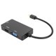 thumbnail image 2 of Adaptador Mini Displayport a VGA+HDMI+DVI Soporte 1.1a Entrada de modo dual 50/60Hz 700mWNegro, 2 of 8