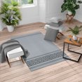 thumbnail image 1 of Abstract Turkish Area Rug, Simplistic Classic Greek Inspired Pattern in Monochrome Design, Soft Carpet for Living Room Decor with Distressed Look, 6.6' X 9.6', Blue Grey, by Ambesonne, 1 of 4