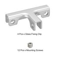 thumbnail image 3 of Unique Bargains Glass Fixing Clip, 4 Pack for 6-10mm Aluminum Alloy T-shaped Glass Support Bracket, 3 of 5