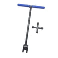 thumbnail image 4 of Llave para medidor de agua de 4 vías, llave de uso general, mango en T para jardín, para desagüe subterráneo 12 pulgadas azul, 4 of 8