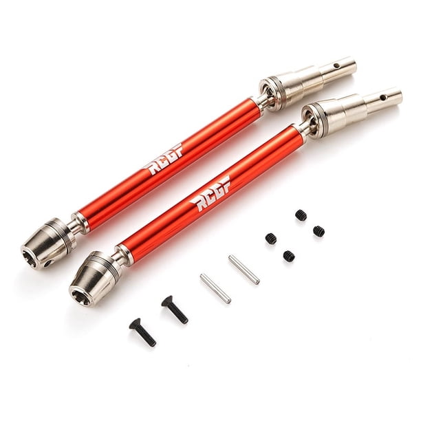 Ounissouiy RC GOFFLOW junta de transmisión Universal de acero pieza de actualización RC junta de transmisión Universal para 1/10 ARRMA Kits de construcción modelo Rojo