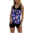 thumbnail image 3 of Fmbrln Tankini Swimsuits for Women with Boyshorts Fashion Floral Print Two Piece Modest Bathing Suits Athletic Swimwear Sets, 3 of 7