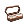 thumbnail image 1 of Caja De Anillo Doble De Madera De Compromiso Transparente, 1 of 4