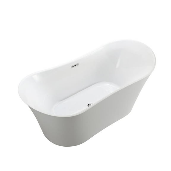 Bellaterra Home Bergamo 67 inch Freestanding Bathtub in Glossy White