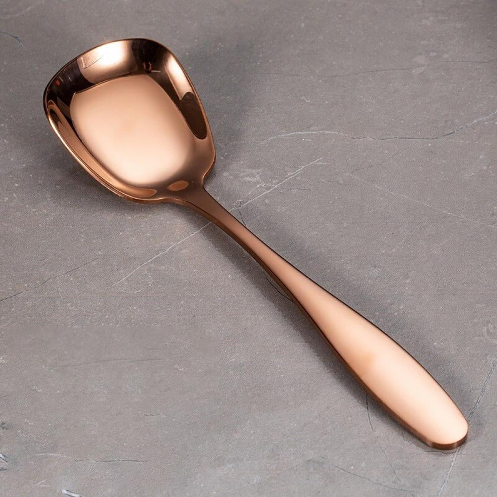 10PC Stainless Steel Coffee Spoon Retro Shovel Ice Cream Scoop Tableware Cutlery