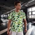 thumbnail image 3 of Wukai Green Avocado (2) Print Men's Short-Sleeved Mesh T-Shirt,Quick-Dry Short Sleeve Workout T-Shirt-Large, 3 of 8