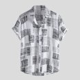 thumbnail image 2 of TAIAOJING Men's Casual Shirts Stripe Print Short Sleeve Button Turn-Down Blouse Blouse, 2 of 4
