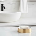 thumbnail image 4 of Evideco French Home Goods Golden Brushed Soap Dish Cup Elegant Georgian ABS Plastic Soap Dishes, 4 of 9