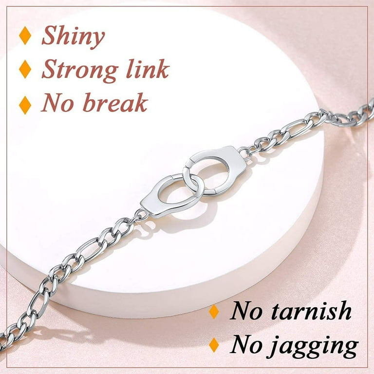 Women Girl Titanium Stainless Steel Rose Gold Love Letter Anklet Bracelet  8-10