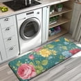 thumbnail image 3 of Pioneer Flower Floral Print Pattern Kitchen Rug Mat,Kitchen Runner Rugs Non Skid Washable,Decorative Kitchen Floor Mats for Kitchen,Sink,Laundry,17"x47.2", 3 of 7