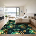 thumbnail image 3 of ODIKA 8'x10' Machine Washable Non-Slip Area Rug, Graphic Green High Traffic Rug, Green, 1006630, 3 of 7
