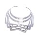 thumbnail image 3 of Collares elegantes de metal, gargantillas africanas grandes Plata, 3 of 9