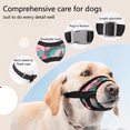 thumbnail image 4 of Levviye Dog Muzzle Breathable Mesh Anti-Barking Anti-Biting Anti-Escaping Adjustable Drinkable Pet Mask for Small Medium Large Dogs, Pitaya Red 2XL, 4 of 8