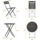 thumbnail image 5 of QinaQin Juego bistró para patio con mesa plegable y 2 sillas, estructura metálica con recubrimiento en polvo, ideal para jardín, balcón o terraza, 5 of 8