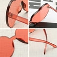 thumbnail image 3 of Penkiiy Heart Shaped Sunglasses Candy Color Rimless Fun Heart Glasses for Women Party Favors Red, 3 of 3
